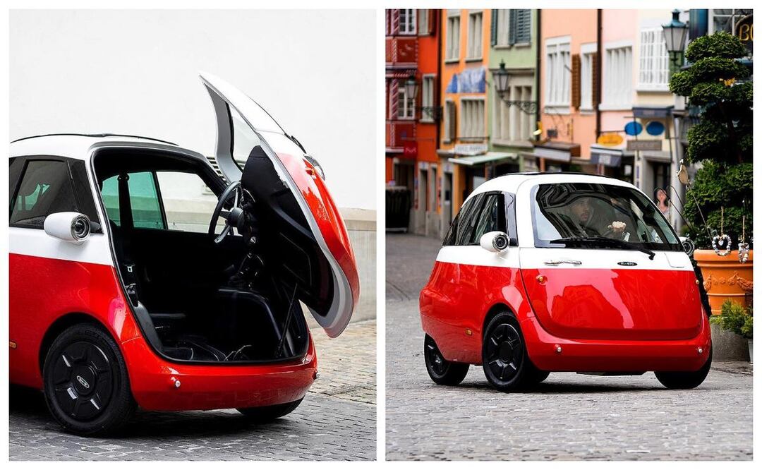 Conoce el precio de microlino, el mini auto de una sola puerta para dos personas. Imagen: Microlino.