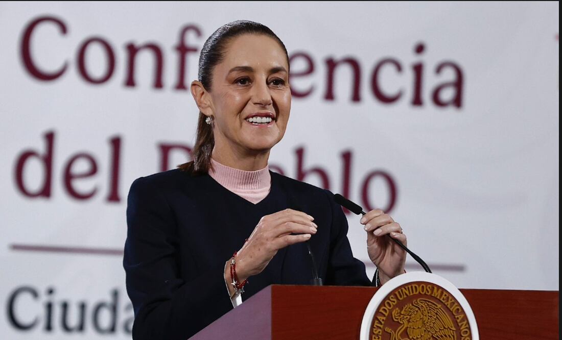 La presidenta Claudia Sheinbaum Pardo durante la mañanera del 29 de octubre de 2025. Foto: Berenice Fregoso/EL UNIVERSAL
