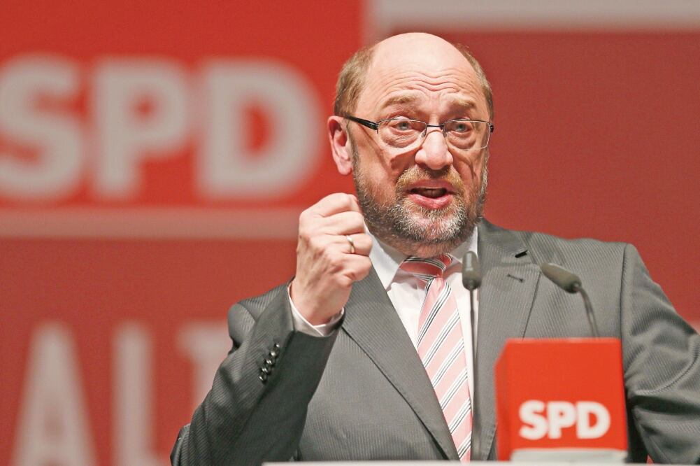 Entre las propuestas de Martin Schulz, candidato del SPD, destacan la justicia social y la redistribución equitativa de la riqueza (RONALD WITTEK. EFE)