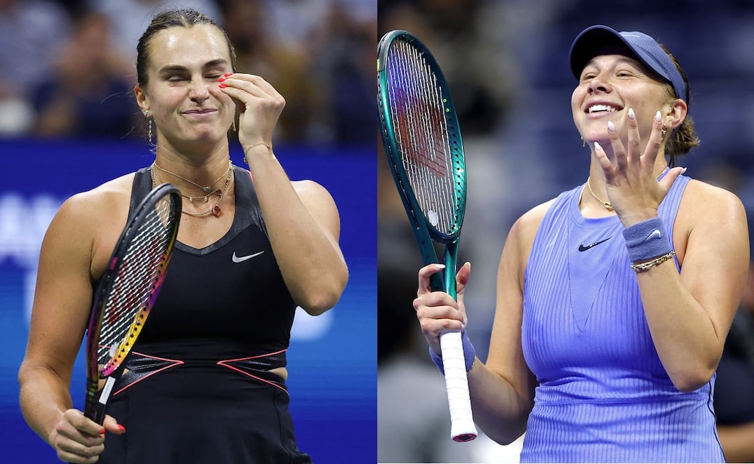 Sabalenka y Anisimova durante el US Open - Fotos: AFP