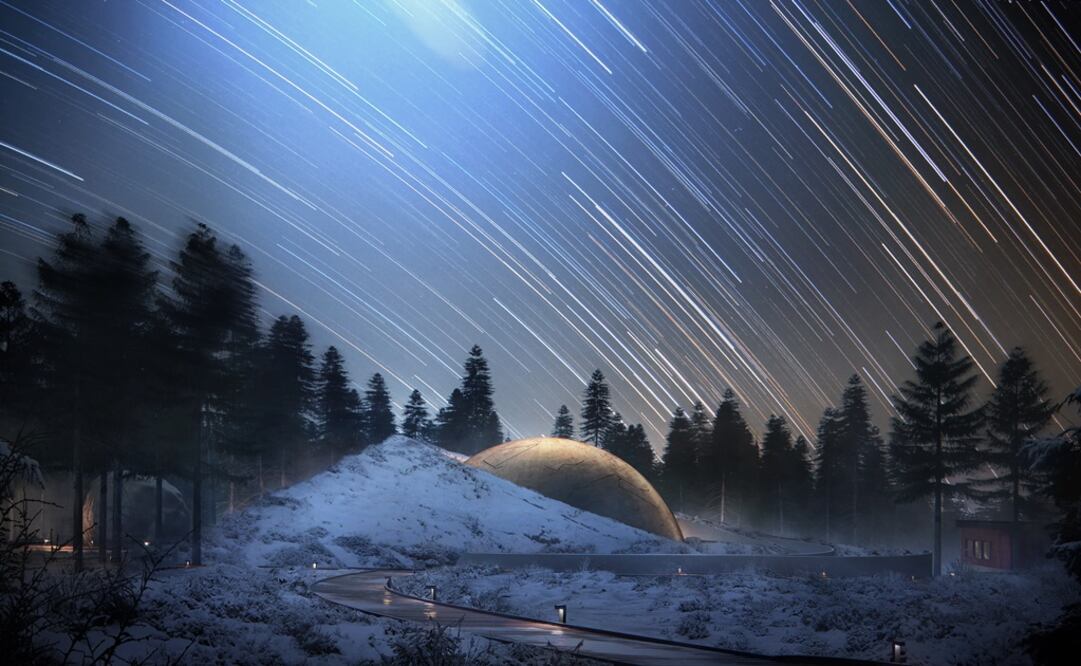 Recreación de cómo se vera el nuevo planetario noruego. Foto: Snøhetta/Plompmozes