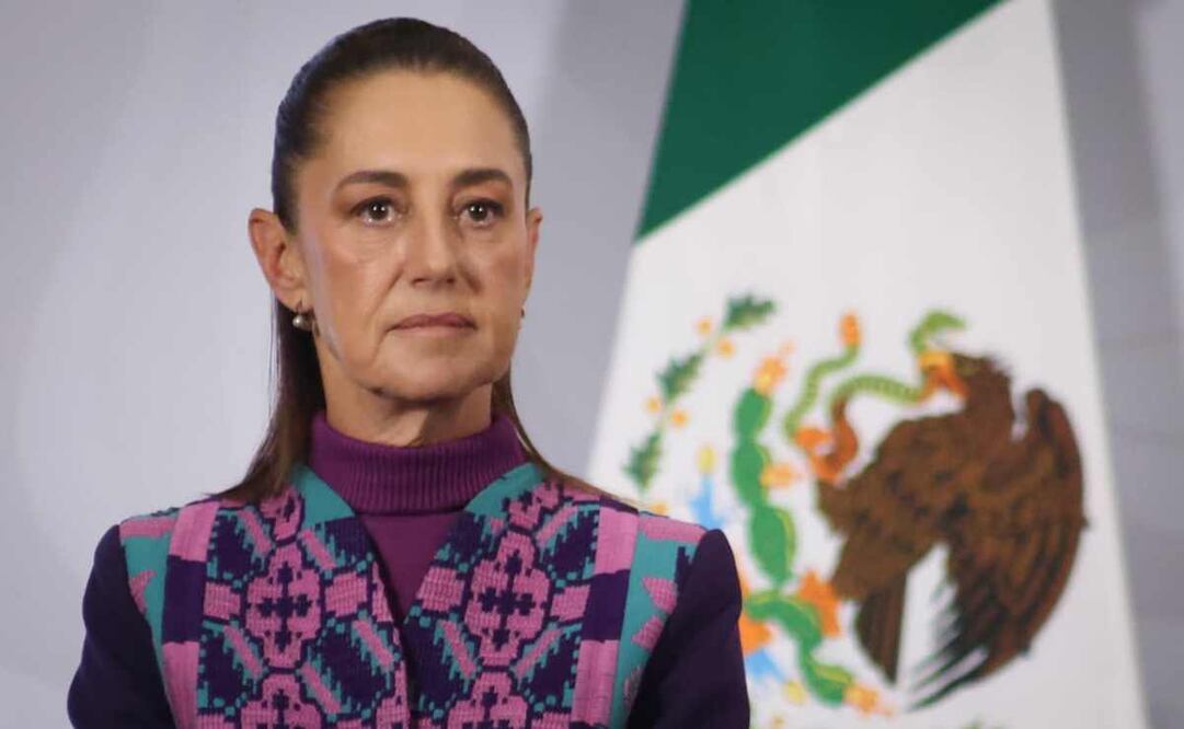 La presidenta Claudia Sheinbaum durante la mañanera del 3 de diciembre del 2025. Foto: Luis Camacho  / EL UNIVERSAL
