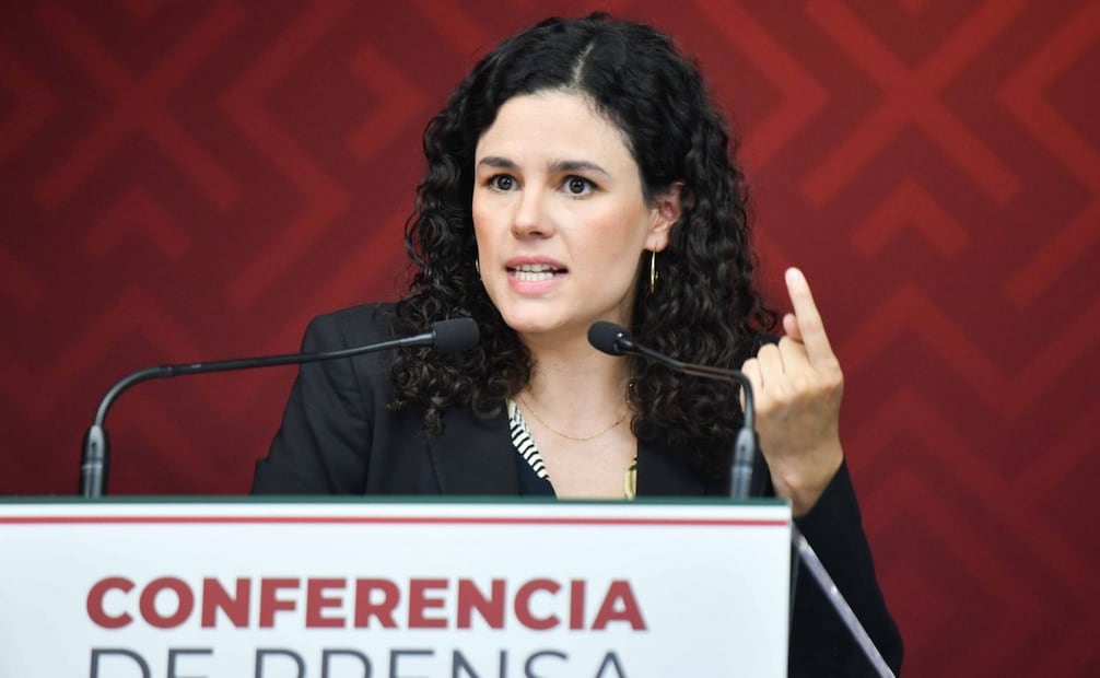 Luisa María Alcalde, dirigente nacional de Morena, en conferencia de prensa del pasado 16 de julio de 2025. Foto: Mario Jasso/ Cuartoscuro