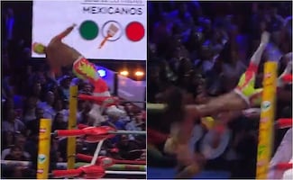 La terrible caída del luchador mexicano Neón en la Arena México