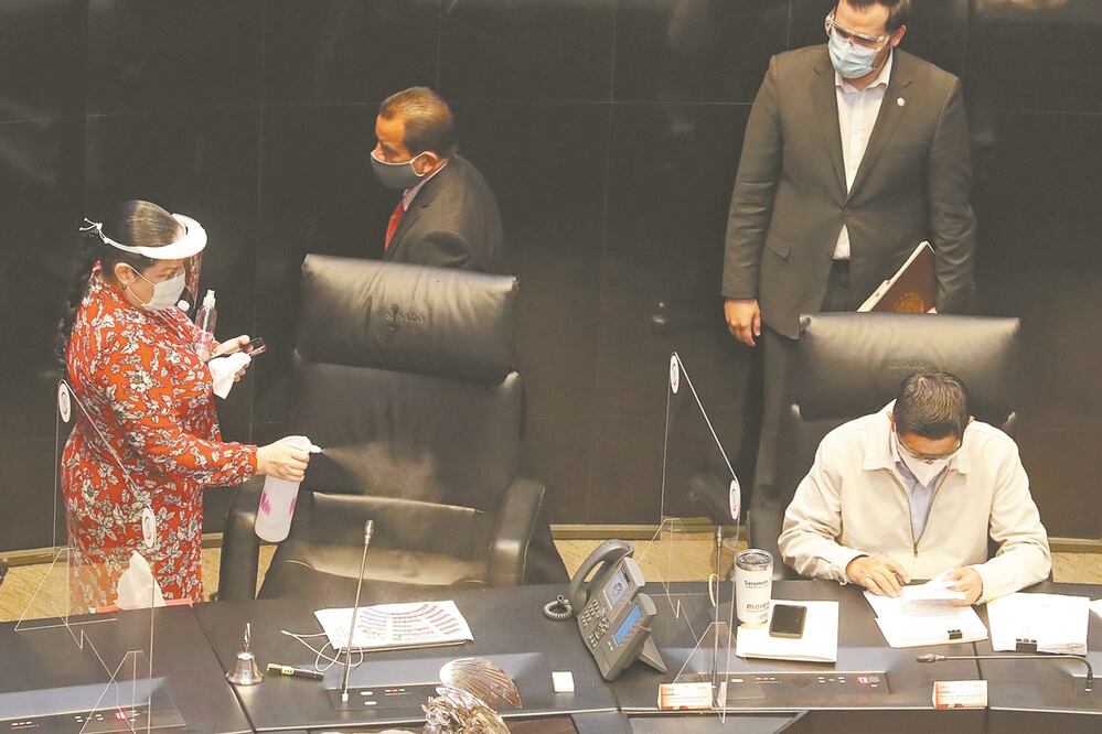 La senadora Mónica Fernández, expresidenta de la Mesa Directiva, encabezaba el grupo de trabajo para transitar al Congreso digital y así evitar contagios de Covid-19, pero sus propuestas no prosperaron. Foto: ARCHIVO EL UNIVERSAL