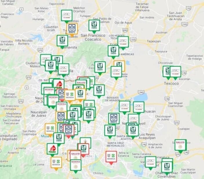 Mapa de hospitales Covid-19 en CDMX ante tercer ola de coronavirus