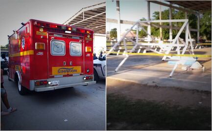 Niño de 12 años muere al caerle portería cuando jugaba en Tampico, Tamaulipas