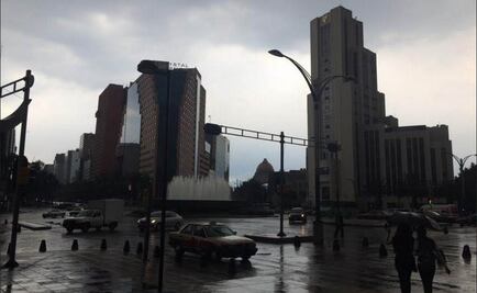 Reportan lluvia en centro y poniente del DF