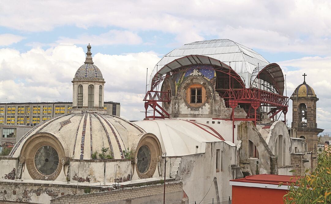 La famosa iglesia de la colonia Guerrero ha requerido análisis exhaustivos. Foto: Valente Rosas. El Universal