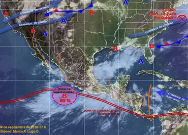 Conagua: depresión tropical en el Pacífico afectará a 5 estados