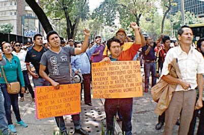 CNTE amaga con presentar queja por los  dos desalojos