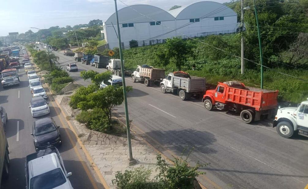 Bloqueos de integrantes de la Alianza Mexicana de Organizaciones de Transportistas en Chiapas.
Foto: Especial.