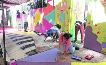 Sustituyen propaganda electoral por murales en escuelas de Tepito