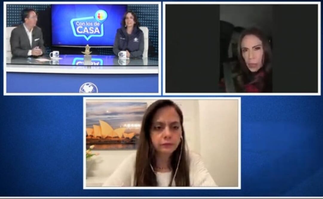 David Aponte, Director General Editorial de EL UNIVERSAL, Maite Azuela, Paola Rojas y Solange Márquez en Con los de Casa este 3 de octubre de 2024. Foto: Captura de pantalla