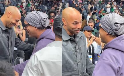 Ronaldinho y Thierry Henry se reencuentran gracias a un partido de la NBA