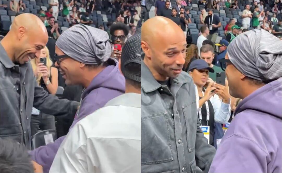 Thierry Henry y Ronaldinho juntos en un partido de la NBA / Foto: Especiales