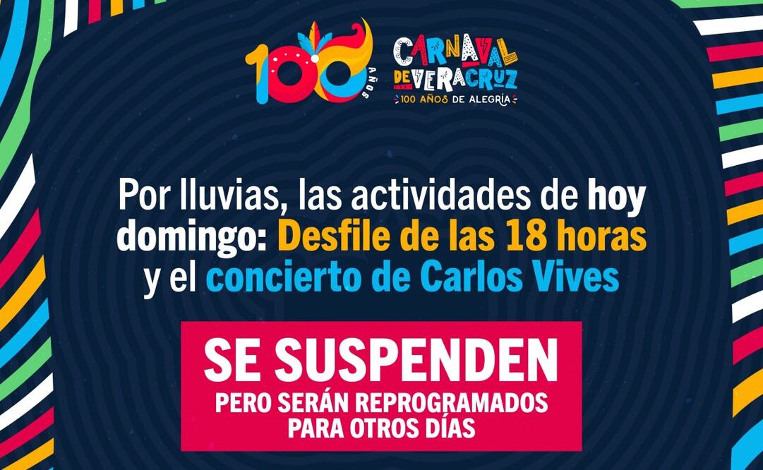 Suspenden actividades del Carnaval de Veracruz; serán reprogramadas para otros días / @carnaval_ver