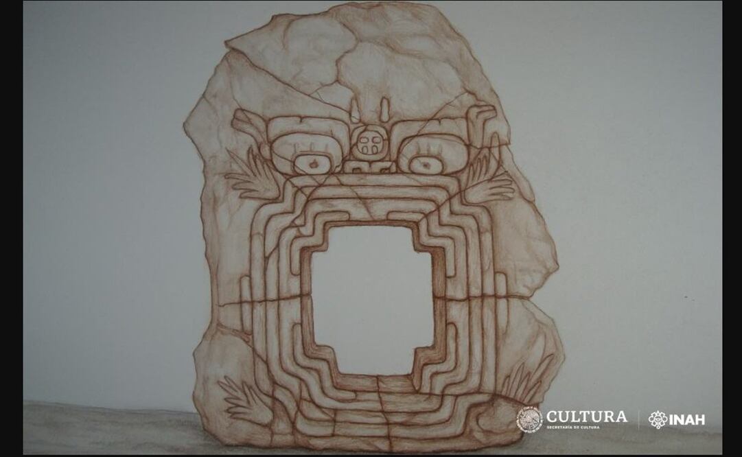 El Monumento 9 de Chalcatzingo representa a un “monstruo de la tierra” y tiene rasgos iconográficos que lo asocian con otras piezas de la Zona Arqueológica de Chalcatzingo. Foto: Tomada de www.inah.gob.mx