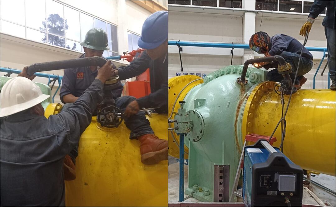 Concluyen reparaciones en Planta de Bombeo 5 del Cutzamala tras fuga, restablecen servicio. Foto: Especial