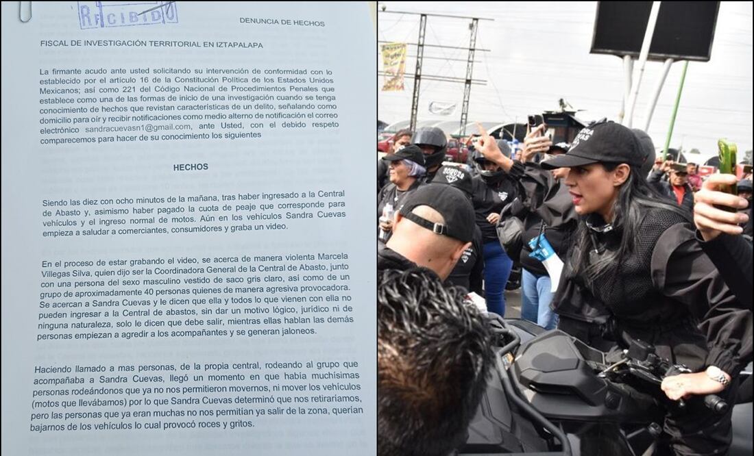Sandra Cuevas presentó una denuncia por los delitos de secuestro exprés, daño a la propiedad, robo con violencia, lesiones suscitados en la Central de Abasto. FOTO: Especial/ EL UNIVERSAL