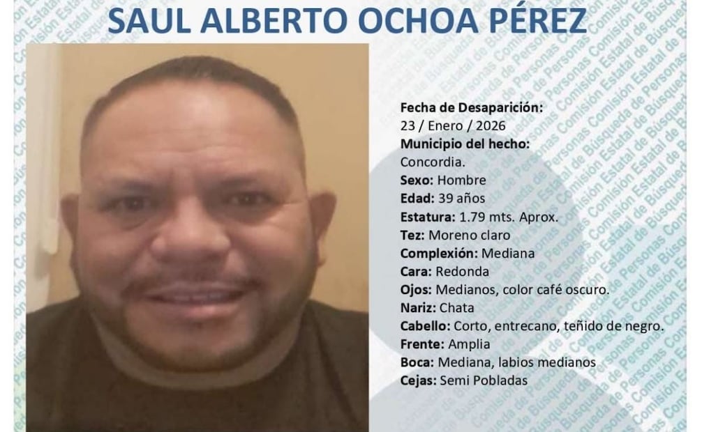 Ficha de búsqueda de trabajador de proyecto minero Vizsla (29/01/2026). Foto: Especial