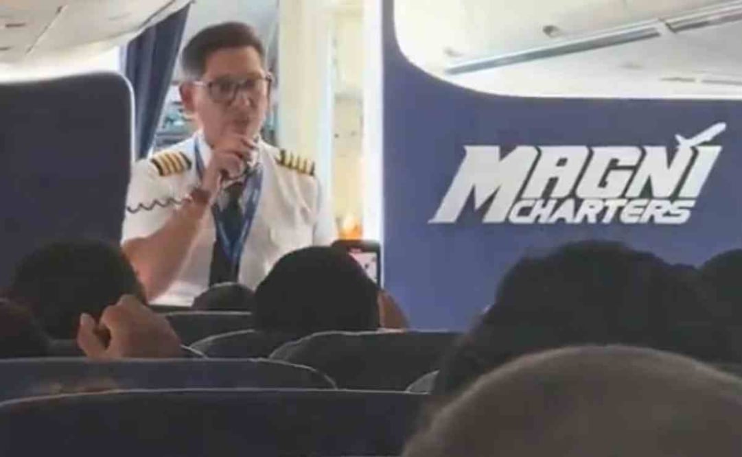 En diciembre de 2025 un piloto retuvo un vuelo de Magnicharters en el AICM; denuncií falta de pagos para 300 empleados / Foto: Captura de pantalla
