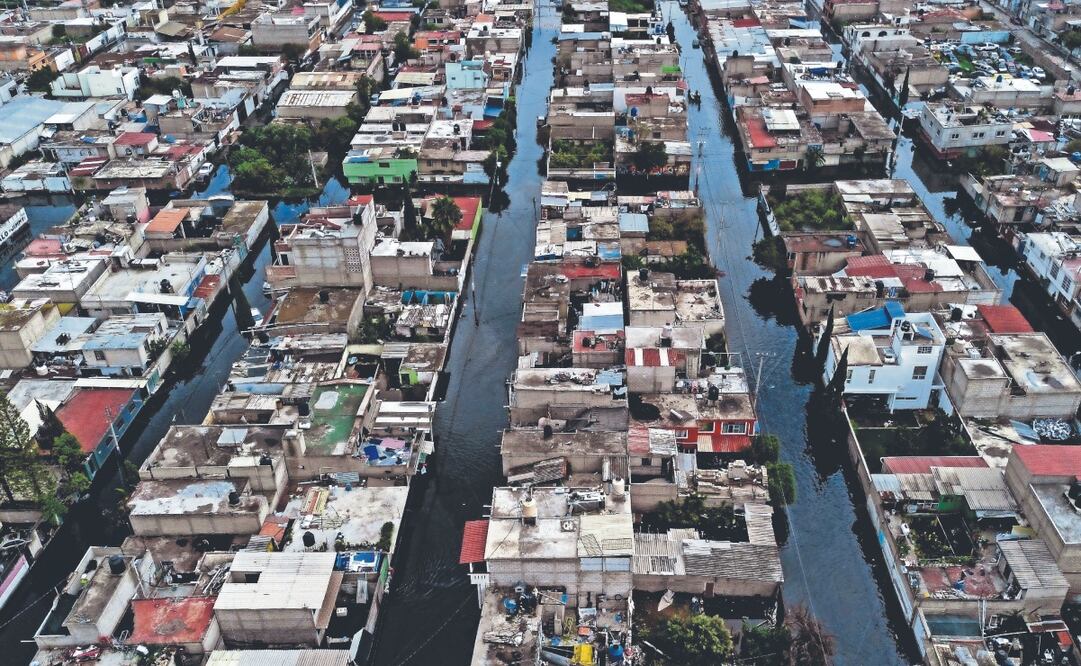 Chalco bajo el agua. Foto: de Hugo Salvador. El Universal