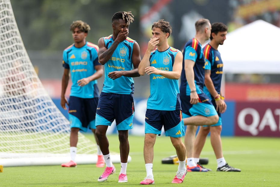 Selección de España en entrenamiento, durante la Copa del Mundo de 2026 - Foto: AFP