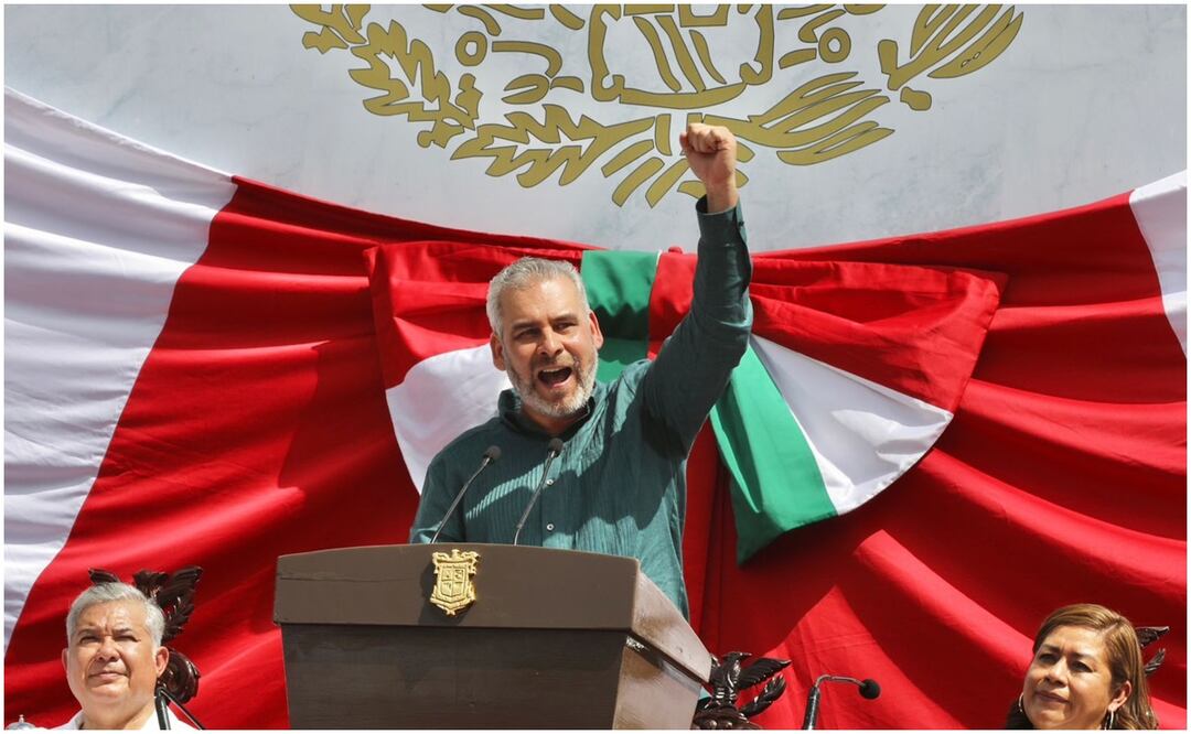 Alfredo Ramírez Bedolla, Gobernador de Michoacán, durante la presentación de su Tercer Informe de Gobierno este 21 de septiembre de 2024. Foto: Especial