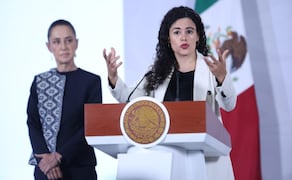 Luisa María Alcalde, consejera Jurídica de la presidenta Claudia Sheinbaum durante la conferencia mañanera de este 28 de julio del 2026. Foto: Luis Camacho / EL UNIVERSAL