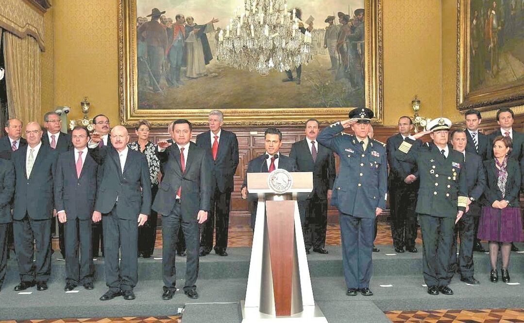 Equipo presidencial en el sexenio pasado, hoy en la mira. Foto: Archivo. EL UNIVERSAL