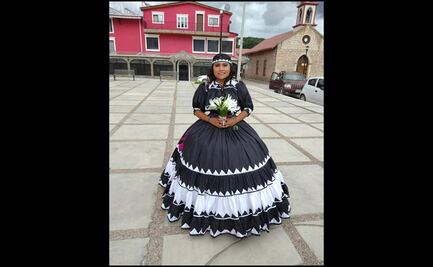 Quinceañera celebra con vestido inspirado en su cultura rarámuri y se vuelve viral