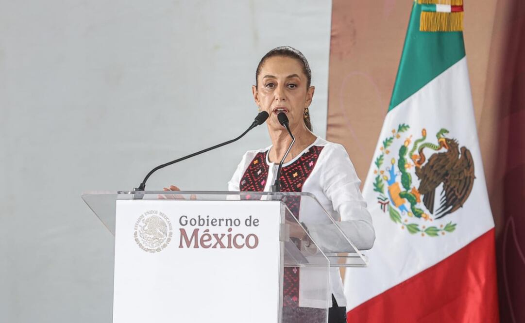 La presidenta Claudia Sheinbaum encabezó evento de pensiones del bienestar en Las Margaritas, Chiapas. Foto: Gabriel Pano / EL UNIVERSAL