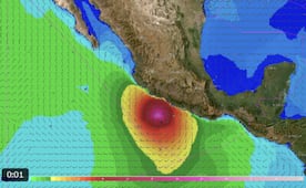 Huracán Polo se intensifica, su rápida evolución recuerda al caso de Otis; en 24 horas alcanzó la categoría 5