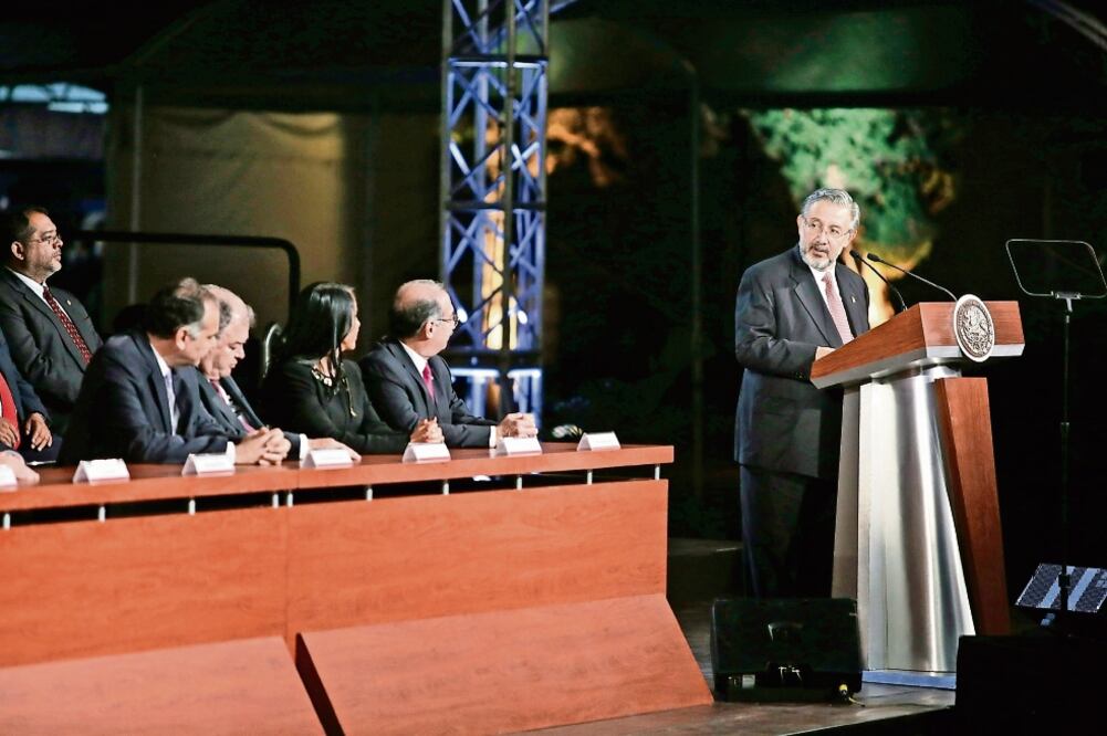 Luis María Aguilar, presidente del máximo tribunal del país, dio el malletazo con el que arranca “una manera transparente de impartir justicia”, explicó (LUIS CORTÉS. EL UNIVERSAL)