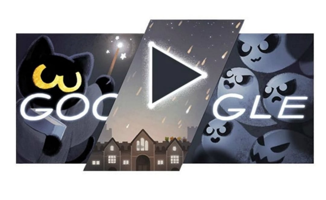 Al presionar play sobre el doodle, los usuarios pueden ver el momento en que Momo y sus compañeros de clases son atacados por fantasmas