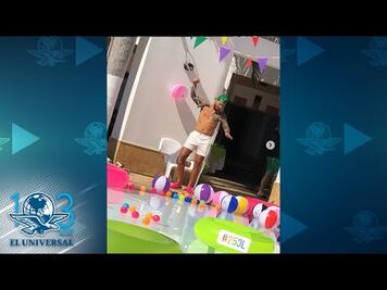 Maluma festeja sus 25 años en una piscina