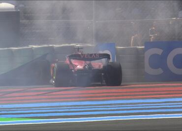VIDEO: La desesperada respiración y el frustrante grito de Charles Leclerc tras abandonar el GP de Francia