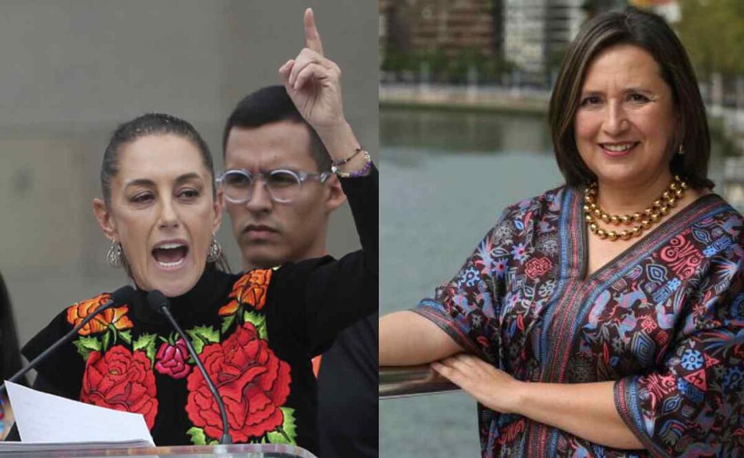 Claudia Sheimbaum (izq) será la candidata del bloque de Morena, Partido del Trabajo y Partido Verde; Xóchitl Gávez (der), representará al PAN, PRI y PRD Foto: EFE