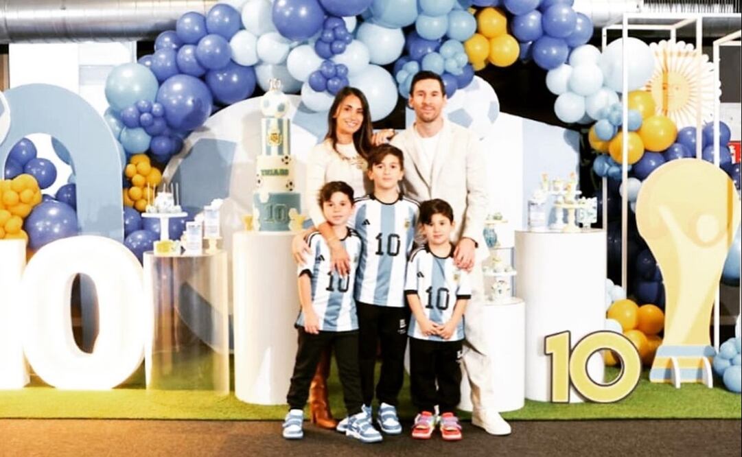 El astro argentino con su familia / Foto: Instagram Lionel Messi