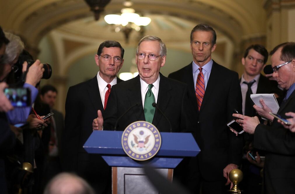 Mitch McConnell, líder de la mayoría republicana en el Senado (Foto: AFP)