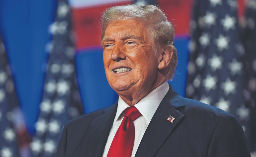 Donald Trump, próximo mandatario estadounidense, en el Centro de Convenciones de Palm Beach, el 6 de noviembre, en West Palm Beach, Florida. Foto: Evan Vucci / AP