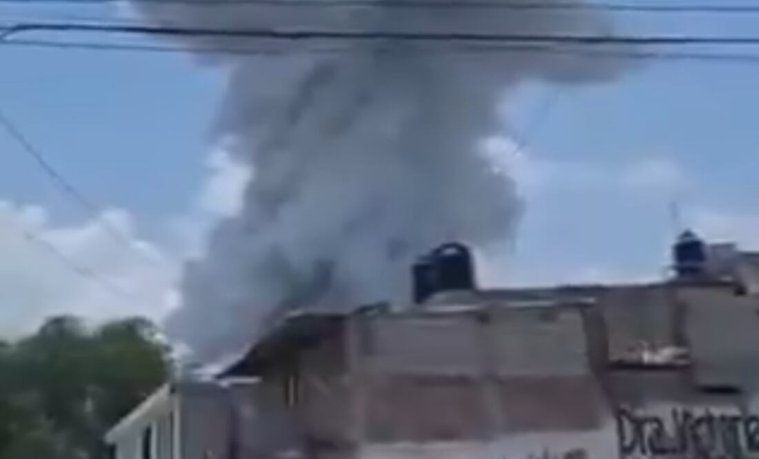 Confirman un muerto y 9 lesionados tras explosión en La Saucera, Tultepec (11/06/2025). Foto: Captura de pantalla