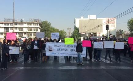 Damnificados por sismo bloquean avenida Monterrey para exigir apoyo