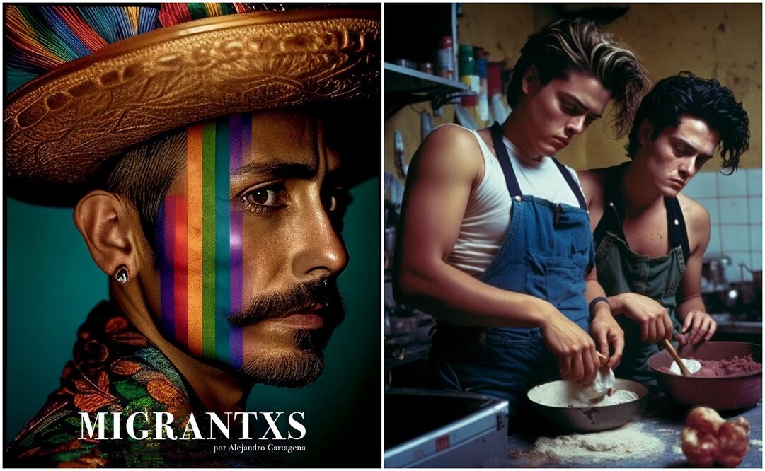 Migrantxs, historias LGBT+ creadas con inteligencia artificial. Imagen: Migrantxs / Alejandro Cartagena