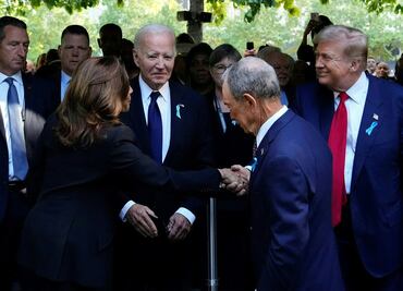 Harris y Trump se reencuentran en homenaje a víctimas del 11-S con cordial apretón de manos tras debate presidencial