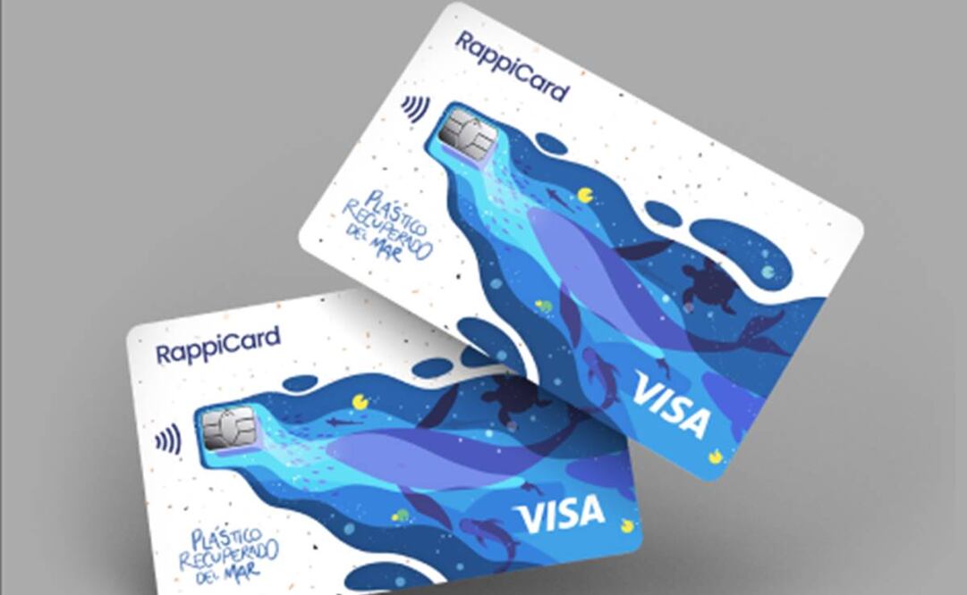 Rappi informó que ha fabricado más de 40 mil Tarjetas Ocean Plastic elaboradas con plástico recuperado del océano y que cada una equivale a una botella de dicho material. Foto: Especial