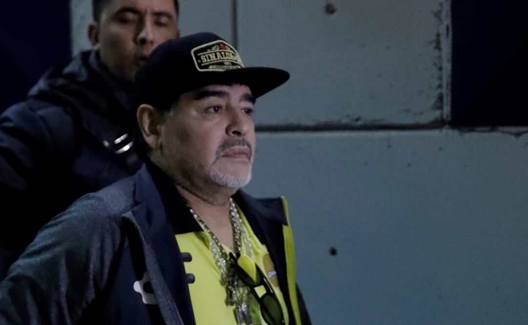 Maradona previo a un juego del Ascenso MX.  FOTO/REUTERS