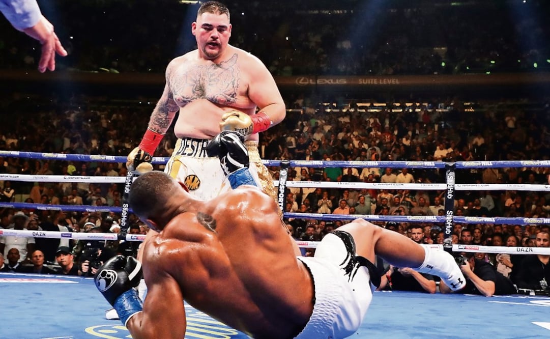 Andy Ruiz knocked Anthony Joshua out during the seventh round - Photo: Al Bello/AFP