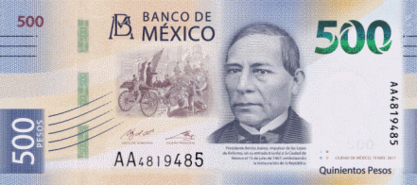 Benito Juárez en el nuevo billete de 500 pesos